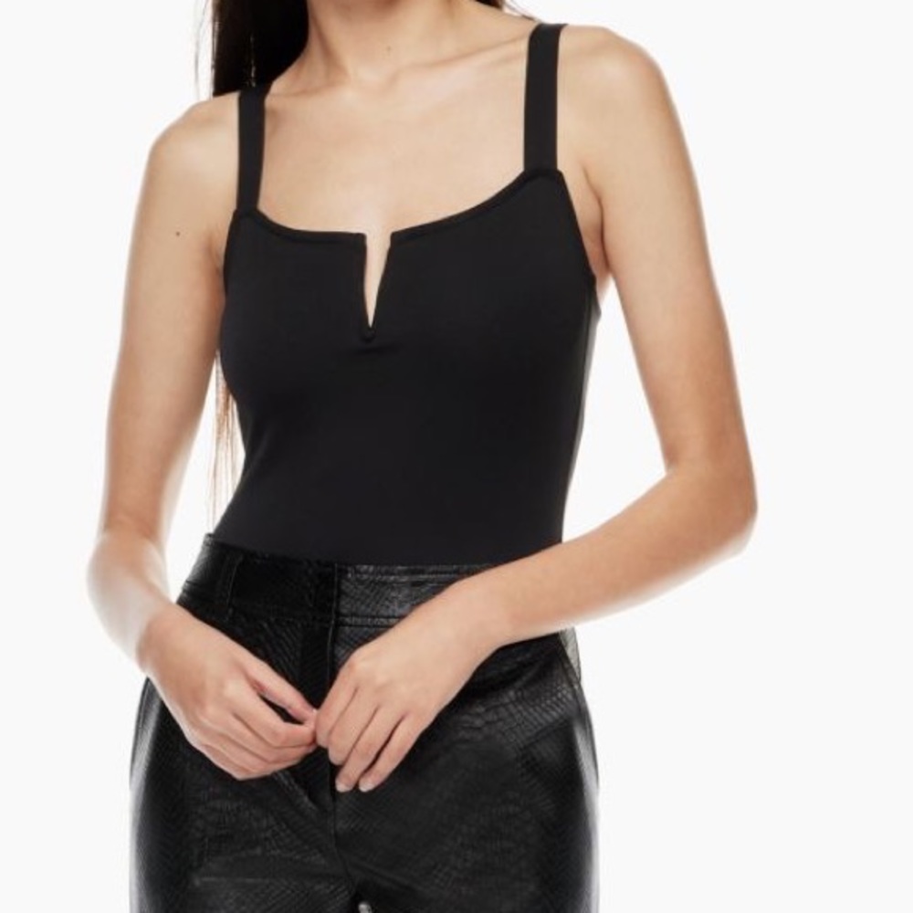 NWOT Amanda Uprichard Spandex Bodysuit with Snaps
